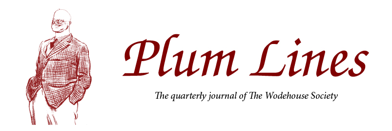 Plum Lines masthead: The quarterly journal of The Wodehouse Society